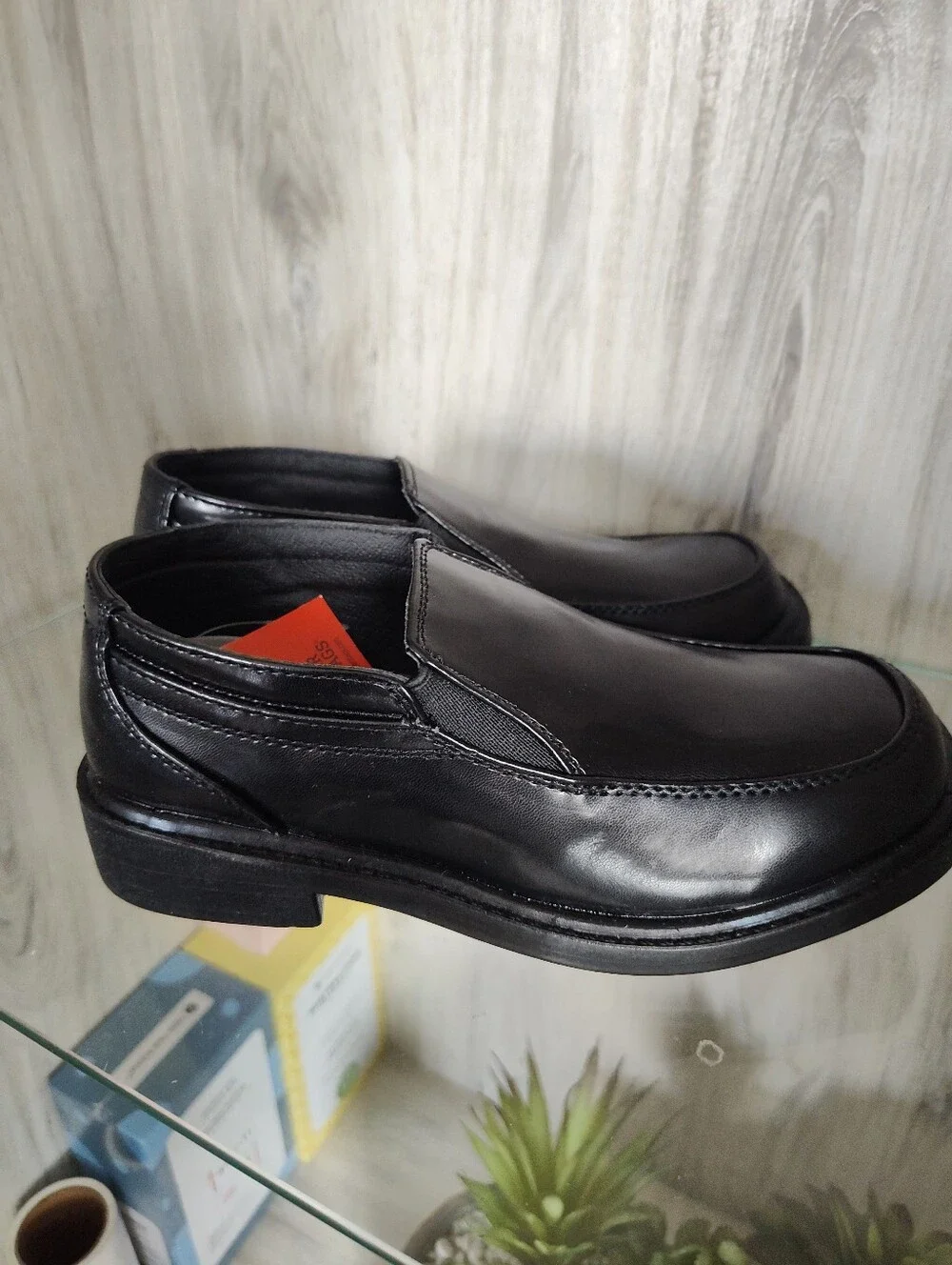 Deer Stags Black Slip-On Kids Dress Loafers SZ 1.5 New In Box